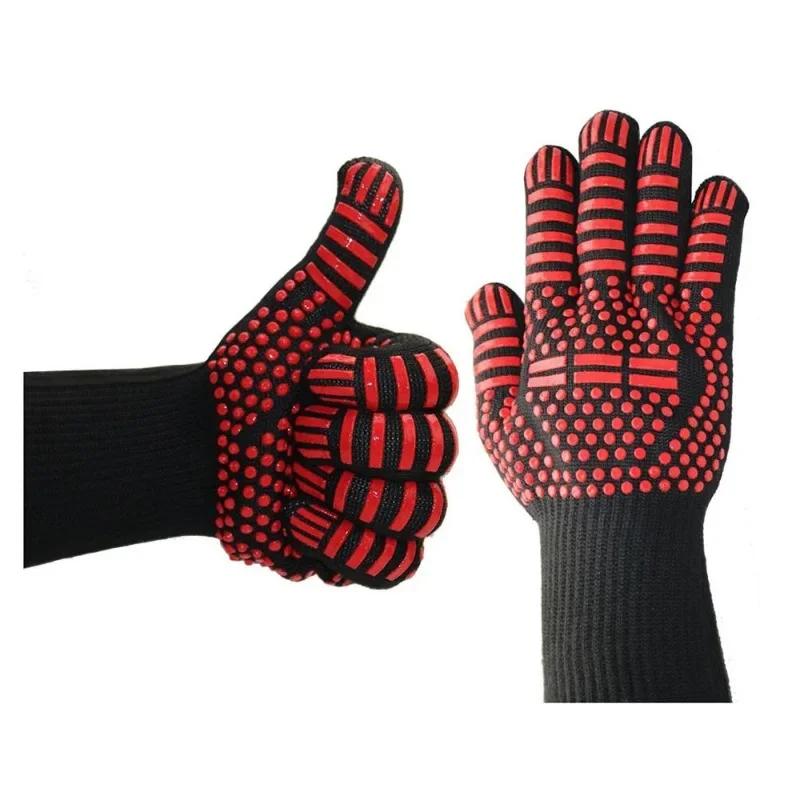 D5 Hot 500/800 Degree Heat Resistant Gloves Microwave Oven BBQ Mittens Gloves Aramid Gloves Cooking Baking Kitchen Accessories