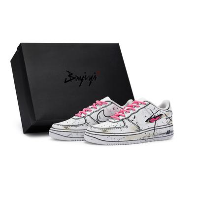 Кроссовки Nike Air Force 1 для скейтбординга, женские, низкие, Черные/Розовые DH2920-111(Team80-S-BOX)