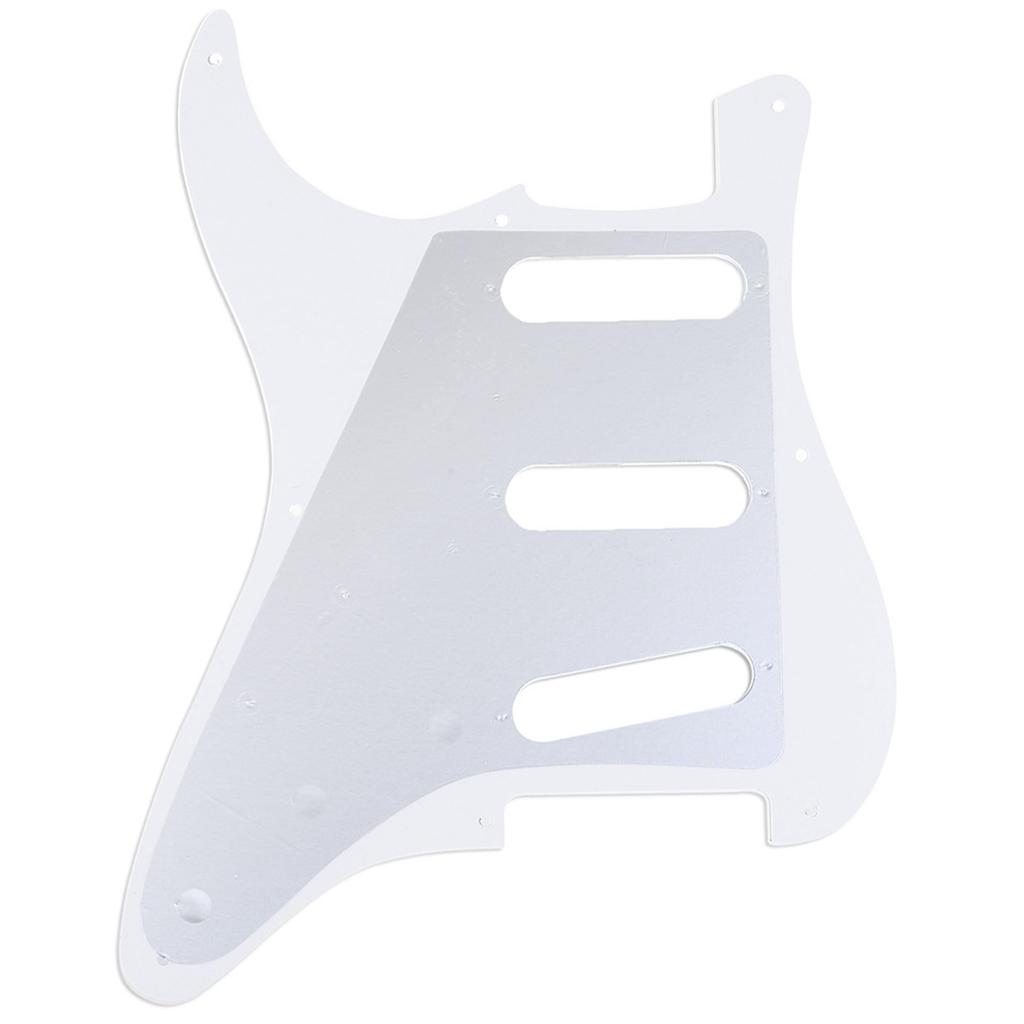 Musiclily Pro 8-Hole ST50's (57) SSS Stratocaster Pickguard for American ST Strat Electric Guitars, 4-Piece White Pearl