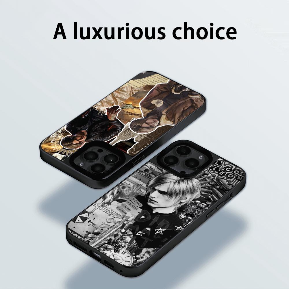 Горячая игра Ада Вонг Леон плакат Чехол для телефона для iPhone 17 16 e 15 14 13 12 Pro Max Овечья кожа Серебристый край защитный чехол