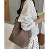 IELGY Autumn Winter Simple Large-Capacity One-Shoulder Underarm Bag Commuter Retro Bucket Bag