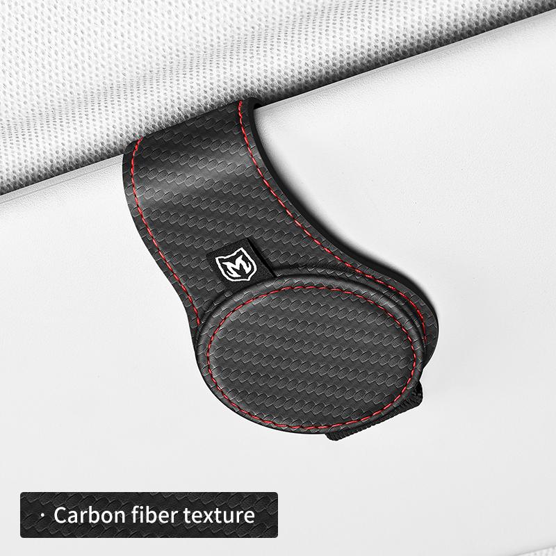 Magnetic Car Auto Sun Visor Eyeglass Hanger Clip Leather Glasses Holder Multi-Function Universal Automobile Accessories Storage