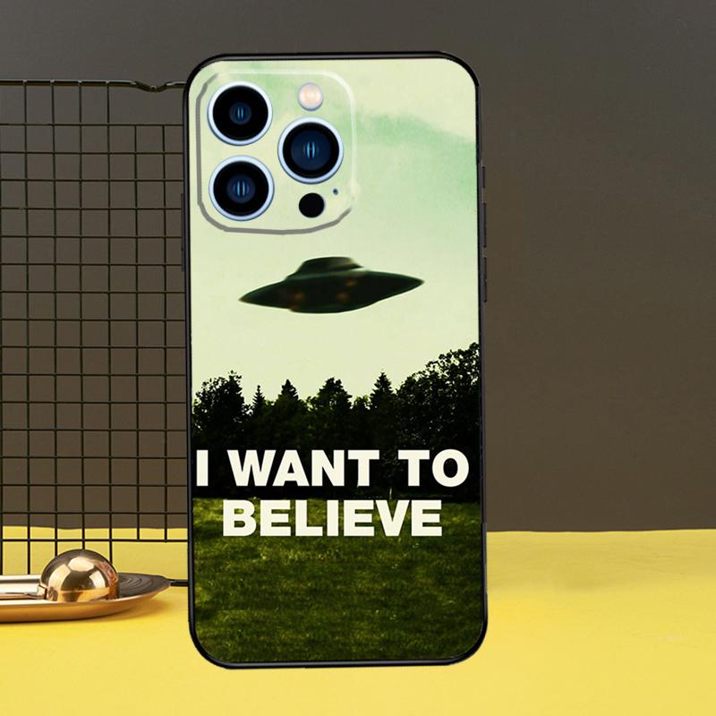 Я хочу верить Funda для iPhone 12 13 Mini 11 14 15 Pro Max XS X XR SE 2020 7 8 14 15 Plus Чехол для телефона
