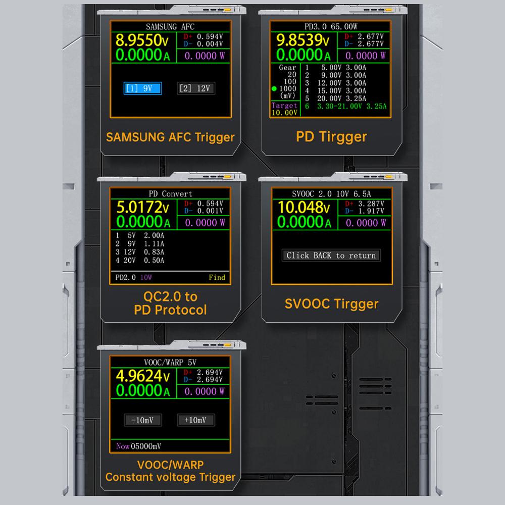FNIRSI FNB48P Тестер с 6-значным дисплеем Многофункциональный вольтметр Амперметр USB TYPE-C Зарядное устройство