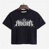 Sun Moon Print Crop Top Y2k Dark Streetwear Punk Short Sleeve Tees Young Gothic Women's T-shirt Graphic T-shirt Harajuku Corset