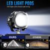 2x 3" 72W LED Light Pods Truck ATV UTV Offroad Driving Fog Lamp Spot Flood Beam