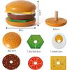 Деревянные игрушки для сортировки и stacking сэндвичей и бургеров, имитация кухонных игрушек, игрушка для дошкольного образования детей