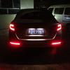 2 Pcs Red Lens LED Taillight Car Rear Bumper Reflector Brake Lights Universal