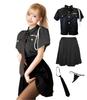 Halloween Cosplay Cute Police Free Size 4 Piece Set [Yoshitsuyama] Women's (No Hat)