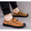 Летние мужские повседневные сандалии, модные дышащие туфли на плоской подошве, деловые кроссовки с мягкой подошвой