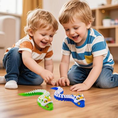10" 3D-печатная игрушка-змея, подвижная, сочлененная, змея для танца льва, игрушка-непоседа для фигурки, гибкое животное