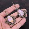 Серьги из фосфосидеритовой проволоки, серьги с медной проволокой, ювелирные изделия из драгоценных камней, серьги ручной работы, медные украшения, подарок для мамы, элегантные ювелирные изделия с проволочной оберткой