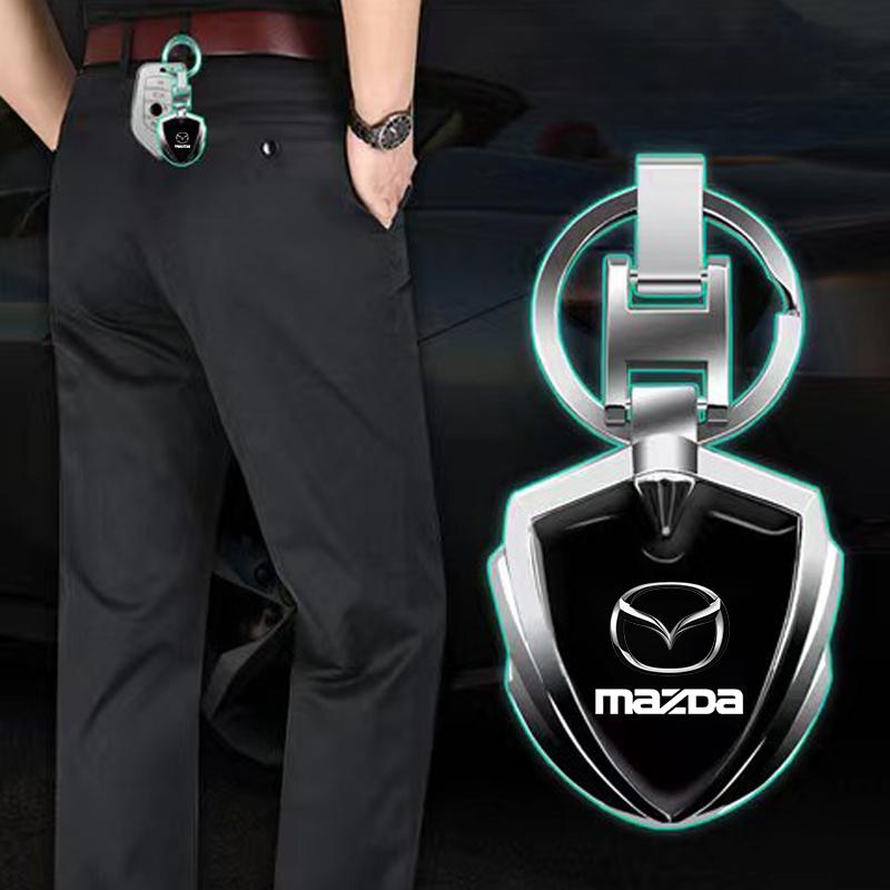 3D Металлическая Брелок-брелок для ключей Кольцо для брелока Держатель для ключей Стайлинг Автоаксессуары Для Mazda 3 6 CX5 2 CX3 CX9 MX5 RX8 Axela Demio MS CX5 2 Axela Demio