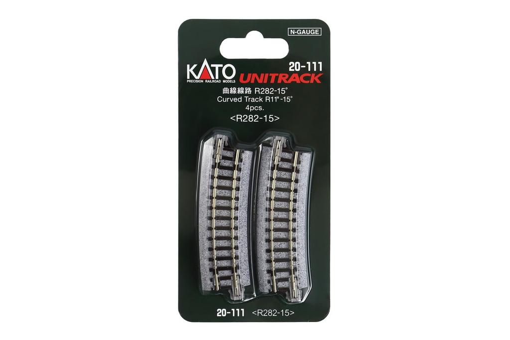 KATO N Gauge Curved Track R282-15 ° 4 Pieces 20-111 Railway Model Supplies