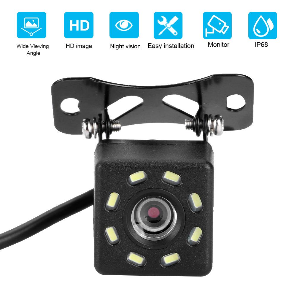 Car Rear View Camera IP68 Waterproof 8 LED Reverse Backup Parking Night Vision Cam