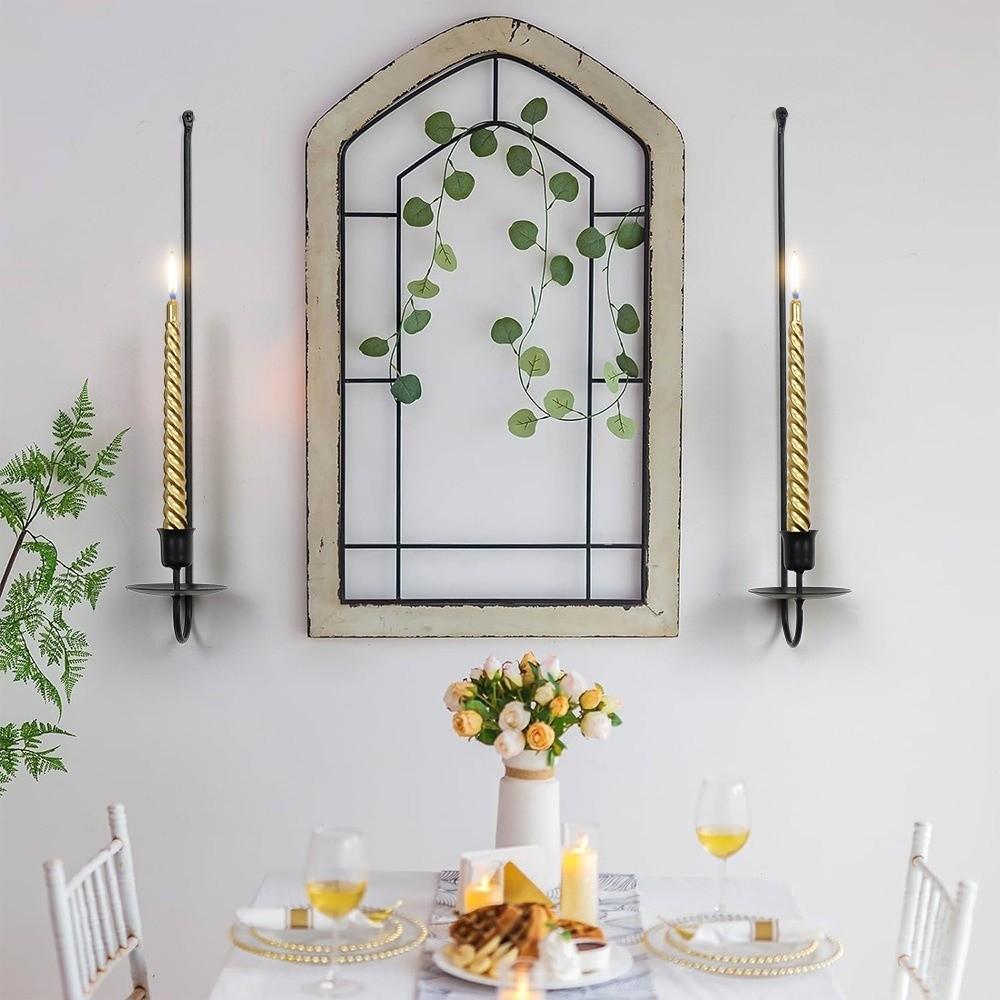 L-Shape Candlestick Holder Minimalism Metal Candle Sconce Party Prop Candle Stand Wedding Party