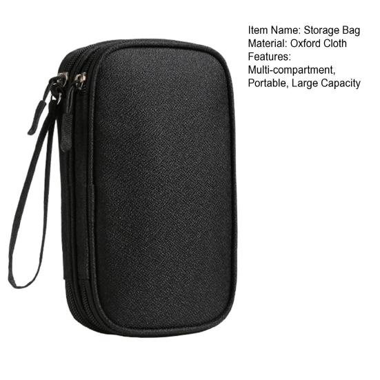 Portable Cable Organizer Bag Electronics Accessories Storage Pouch Waterproof Cable Bag for Chargers Power Bank USB Cables Earphones SD Cards