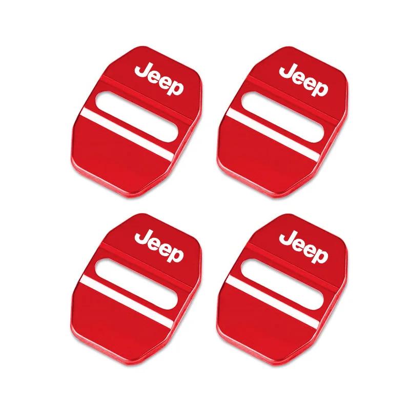 Для Jeep 4 шт. Накладки на замки дверей автомобиля Колпачки из нержавеющей стали Автоаксессуары Для Jeep Grand Cherokee Wrangler JK Gladiator Compass