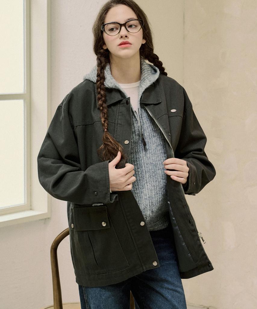 LUSIDA Noah Oversized Cotton Work Jacket_2 Colors
