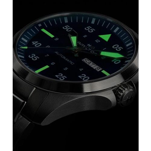 Hamilton Khaki Aviation Pilot Day Date Automatic Watch, Gent, H64635140, Authentic Warranty [Official Import]