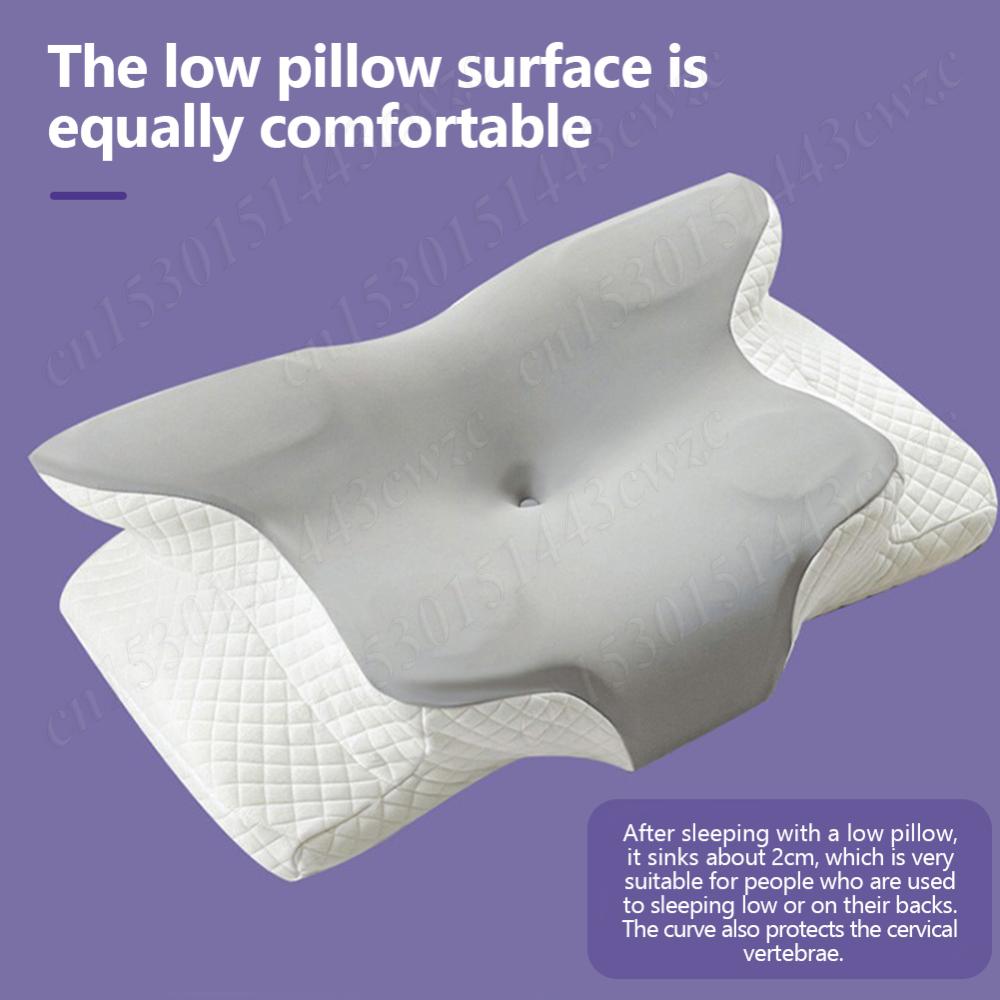 Orthopedic Neck Shoulder Soft Memory Foam Pillow Ergonomic Slow Rebound Cervical Support Pillows for Sleeping & Neck Pain Relief