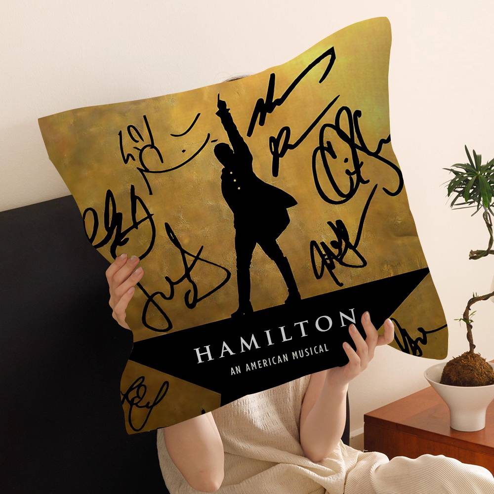 American Musical Hamilton Vintage Personalized Picture Text Home Decorative Pillows Household Gifts 45x45cm