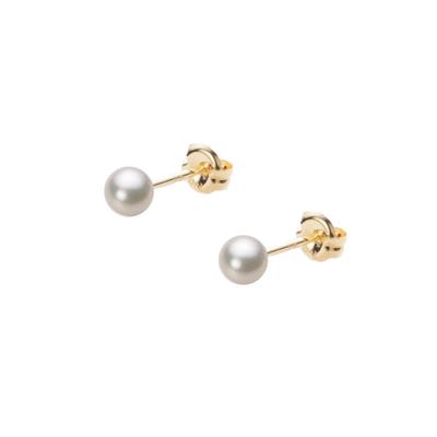 Серьги с жемчугом Акойя 18K HA00040R13CW0PA03Y 4,0 мм, Золото, Женские, [В подарочной упаковке]