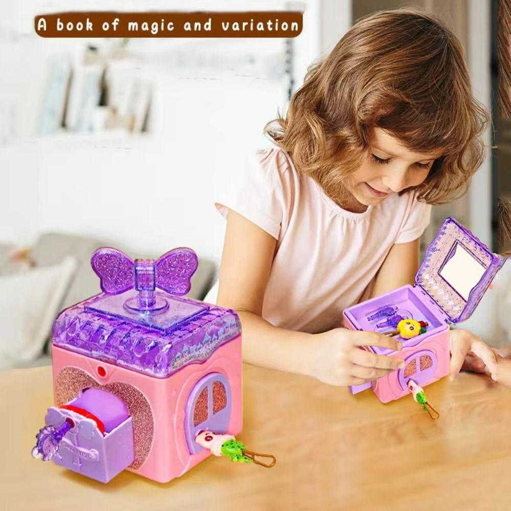 With Lock Key Treasure Chest Toy Educational Toys Girl's Jewelry Toys Birthday Xmas Gift