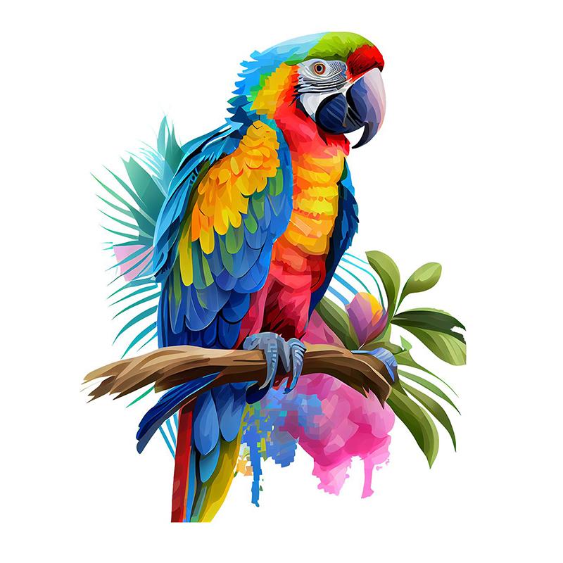 Красивая наклейка с попугаем на автомобиль, самоклеящаяся наклейка, водонепроницаемые декоративные наклейки для автомобиля