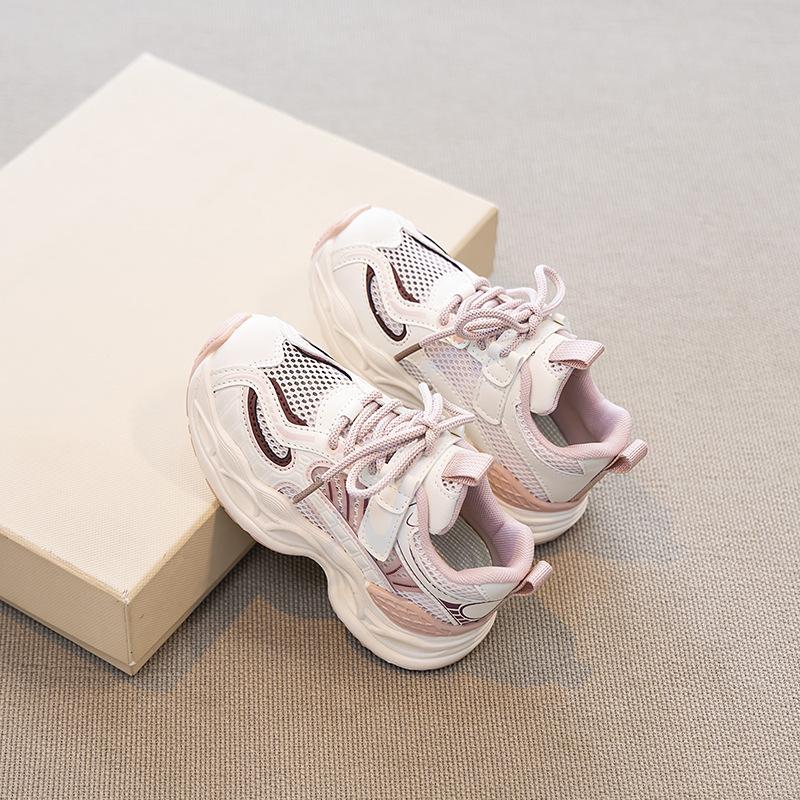2025 Носить женские кроссовки весна новые нескользящие мягкая подошва детская обувь сетка папины кроссовки обувь для мальчиков