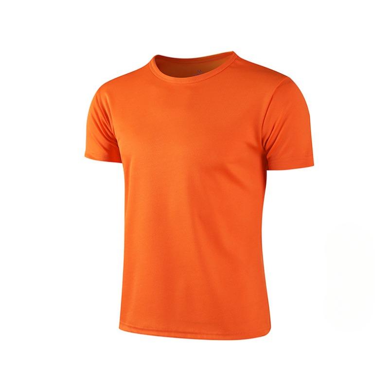 Summer Round Neck T-shirt Quick Dry Clothes Work Clothes Short-sleeved T-shirt