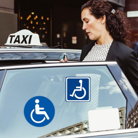 5 шт. наклейки для инвалидов прочные виниловые устойчивые к ультрафиолетовому излучению водонепроницаемые легко видимые наклейки с символами инвалидных колясок