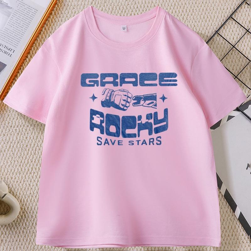 Grace Rocky Save Stars T Shirt Project Hail Mary Tshirt Rocky Alien Friendship Sci-Fi Space Graphic Tee Book Lover Clothing