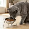 BOOTEELY Наклонная миска для кошек из нержавеющей стали Миски для кошачьего корма с металлическим стендом Посуда для еды и воды для кошек Котят Щенков Кормушки Товары для кошек