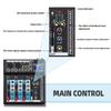 Depusheng HT4 Bluetooth Compatible Professional Portable Digital DJ Console 4 Channel Mixer Audio Interface Mixing Board Studio Black W/USB Recording,