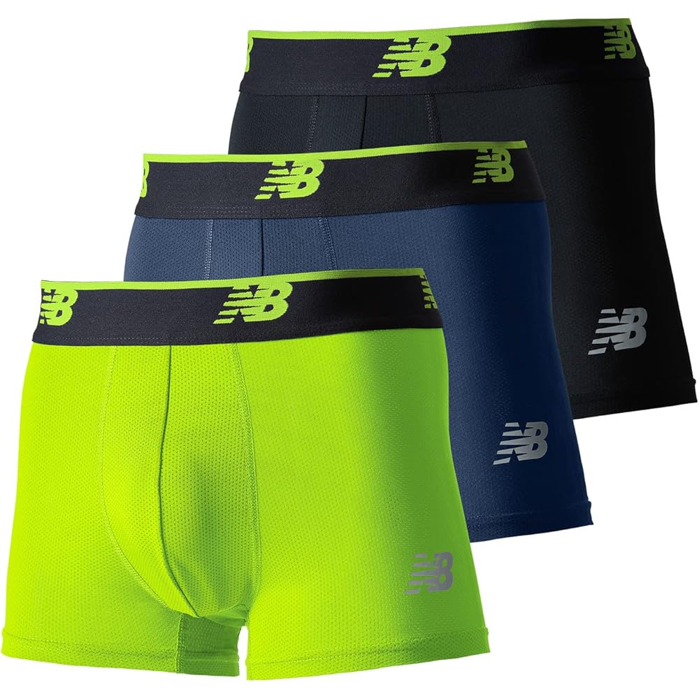 New Balance Men's Mesh Boxer Briefs 3 Inch Front Closure Quick Dry 3-Pack