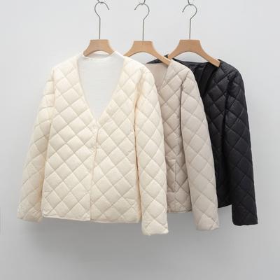 Down Liner New National Standard 90 Down Осенне-зимняя легкая пуховая куртка женская с V-образным вырезом Внутренняя и внешняя куртка