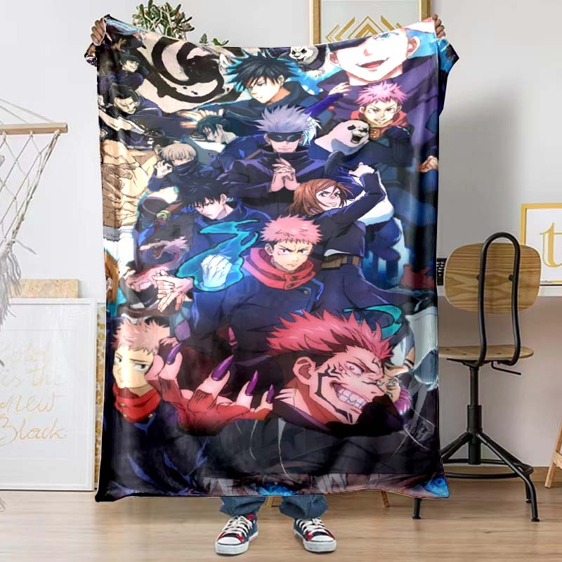 The Jujutsu Kaisen Patterned Blanket Is Perfect for Bedding or Any Other Occasion, Making It A Perfect Gift Choice.