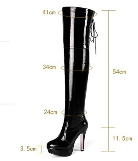 Сексуальные женские непромокаемые сапоги выше колена на платформе, сапоги до бедра на высоком каблуке, женская обувь без шнуровки с круглым носком