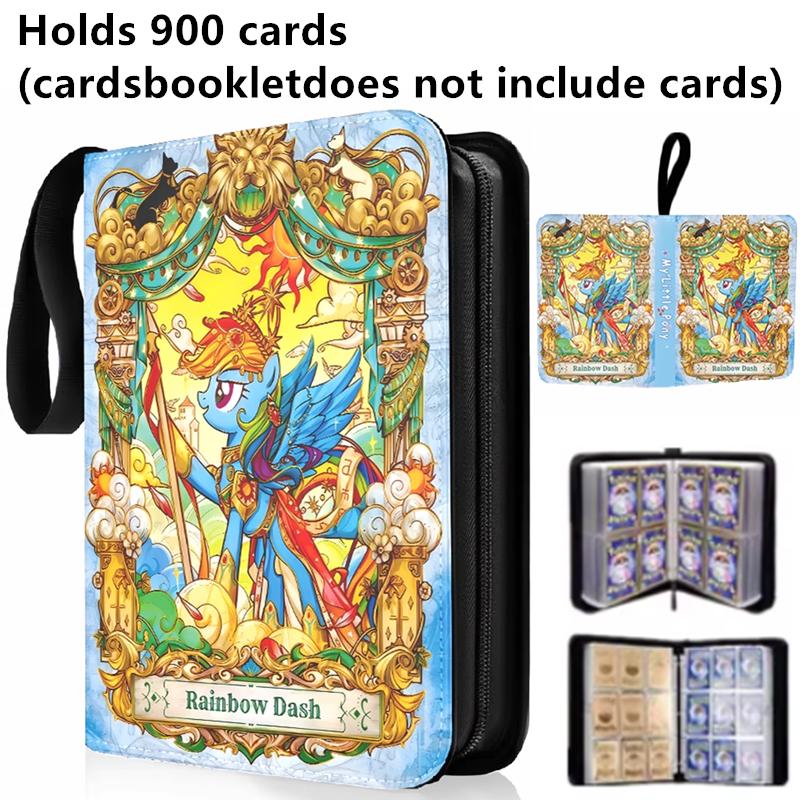My Little Pony 400pcs/900pcs Card Album Book Folder 4/9 Card Slots Collections Zipper Double Pocket Zipper Card Binder Holder