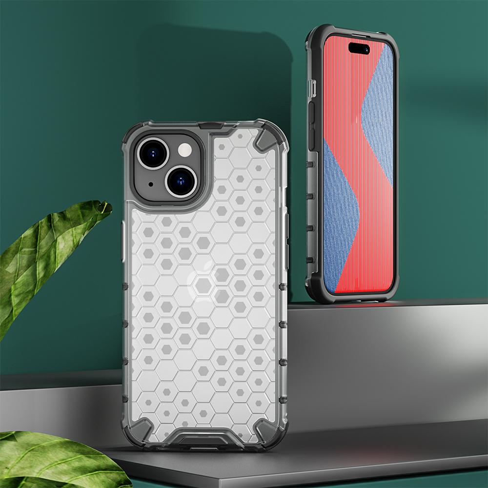 KEYSION Противоударный защитный чехол для iPhone 15 Pro 15 Ultra Силикон + сотовая задняя крышка из поликарбоната для iPhone 15 Plus
