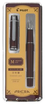 Pilot Ручка Prera M Fountain Medium Красная PFPR1RBNM, Перо, Коричневое,