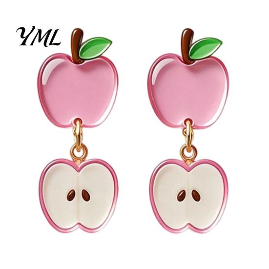 School Supplies Pendant Earrings 1 Pair Teacher for Women, Cute 2D Acrylic Crayon Pencil Backpack Youthful Look Fashion Accessories Number Alphabet