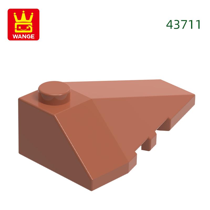 Нетоксичные 74 шт./лот 43711 Правый скошенный клин 4x3 Тройные строительные блоки Аксессуары для Moc Совместимы с Bricks Детские игрушки Подарок Bo