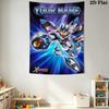 Name Custom Mega man Anime Wall Tapestry Aesthetic Wall Hanging Printed Fabric Blanket Decorative Tapestries for Bedroom Living Room Home Decor