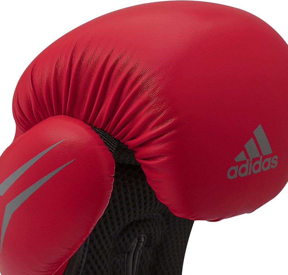 Adidas Combat Sports Boxing Martial Arts Boxing Gloves Speed Tilt 150 Training Boxing Gloves SPD150TG Active 12oz Red/Mat Black/Grey