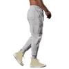 Spring Fall Men Pants Loose Drawstring Elastic Waist Pockets Ankle-banded Solid Color Patchwork