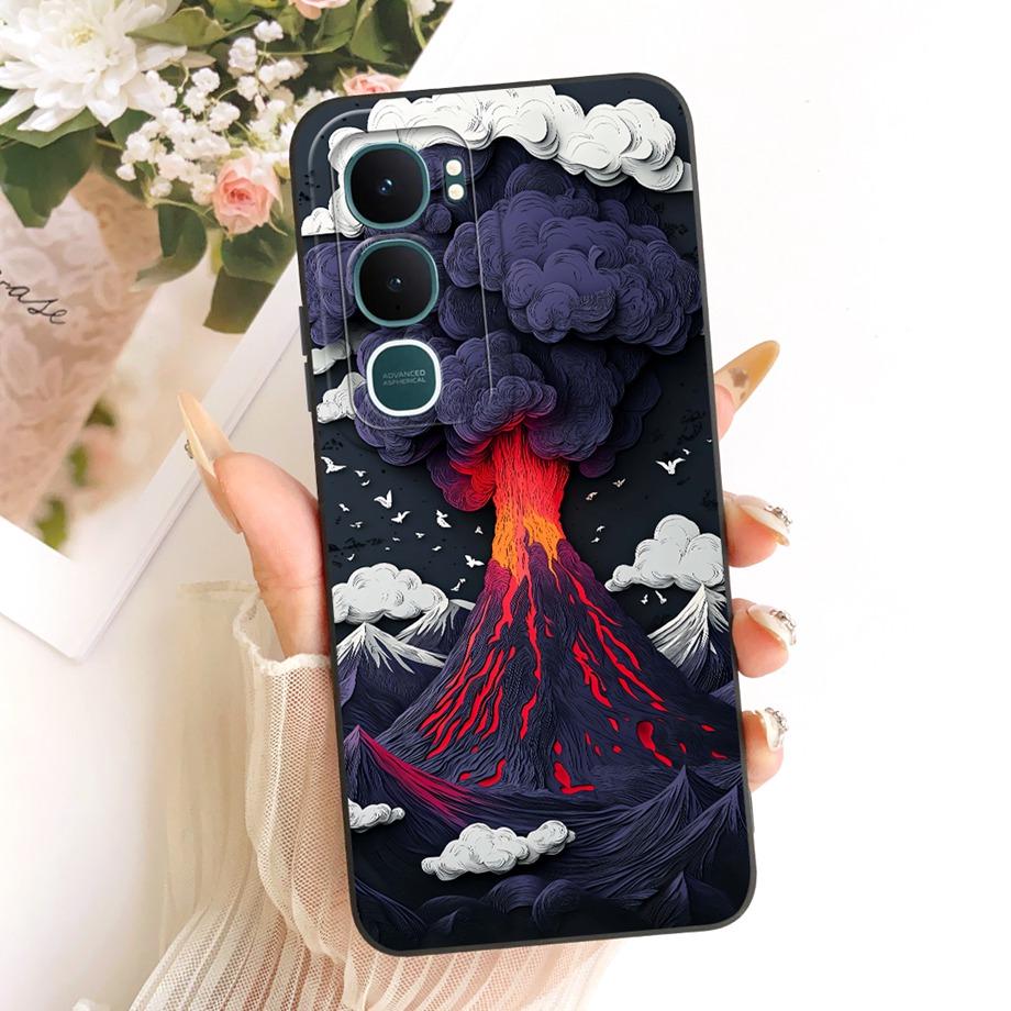 For Vivo Y31 2025 V2125 Vivo Y21D Phone Case Soft TPU Camera Protection Bumper Capa Marble Sun Moon Night Aesthetic Cover Coque