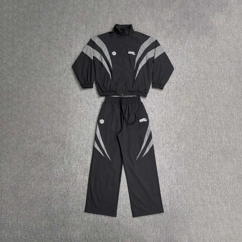 Unisex Reflective Letter Print Hoodie Jacket Casual Long Pants Set Streetwear Outfit Teens Young Adults