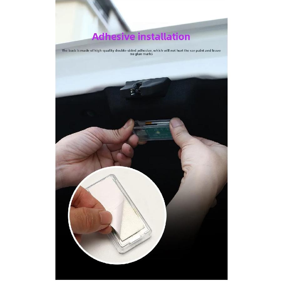 The trunk light of the car features gravity-sensing led wireless lighting with a wireless reading lamp